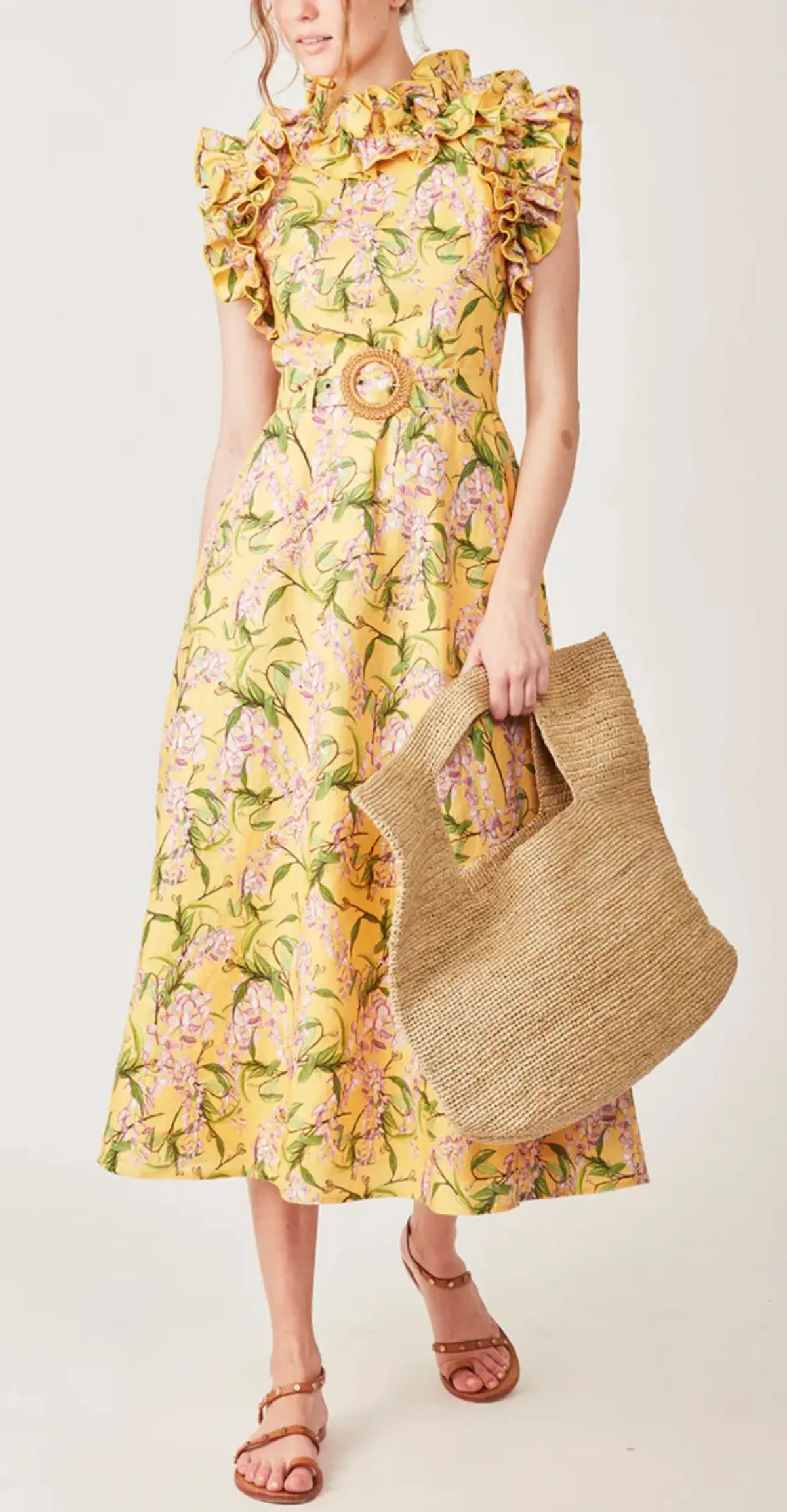 Torannce Sedgwick Midi Dress Floral Size 14 - Image 4