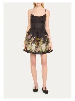 Zimmermann Natura Ruched Mini Dress Black Size 1/ Au 10 for rent on The Volte - image 1