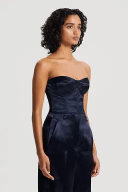 Scanlan Theodore French Satin Bustier Navy Size 6 for rent on The Volte - image 2
