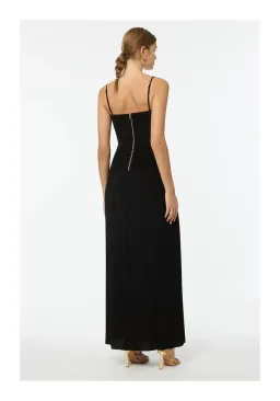 Manning Cartell Double Time Pleat Maxi Dress Black Size 12 for rent on The Volte - image 3