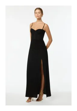 Manning Cartell Double Time Pleat Maxi Dress Black Size 12 for rent on The Volte - image 2