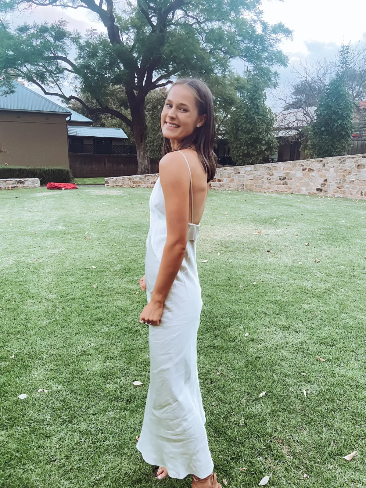 Christopher Esber Dune Structured Cami Dress Silver Size 6 - Image 5