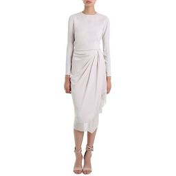 Zimmermann Asymmetric Drape Dress Grey Size 8 for rent on The Volte - image 1