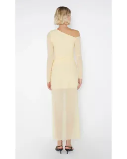 Bec & Bridge Fae Asym Long Sleeve Dress in Butter Yellow Size AU 10 for rent on The Volte - image 2