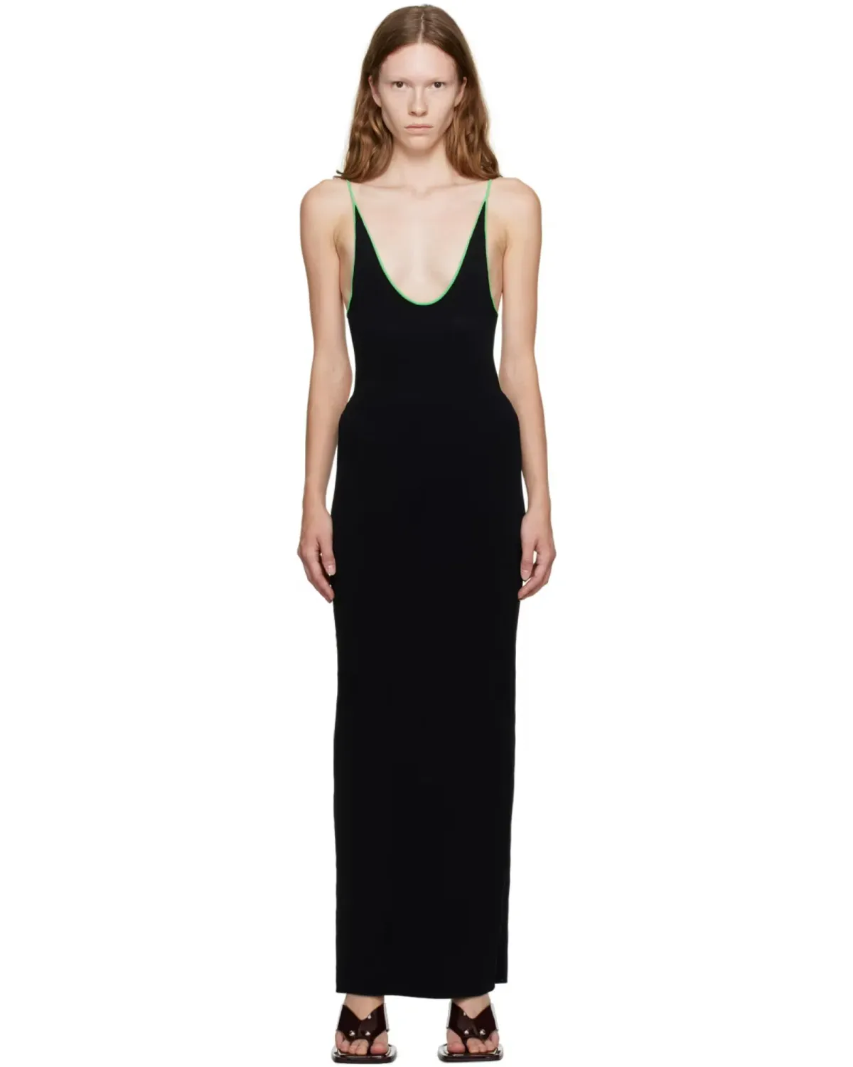 Paris Georgia Vita Maxi Dress Black/Green Size XS AU 6 - Image 1