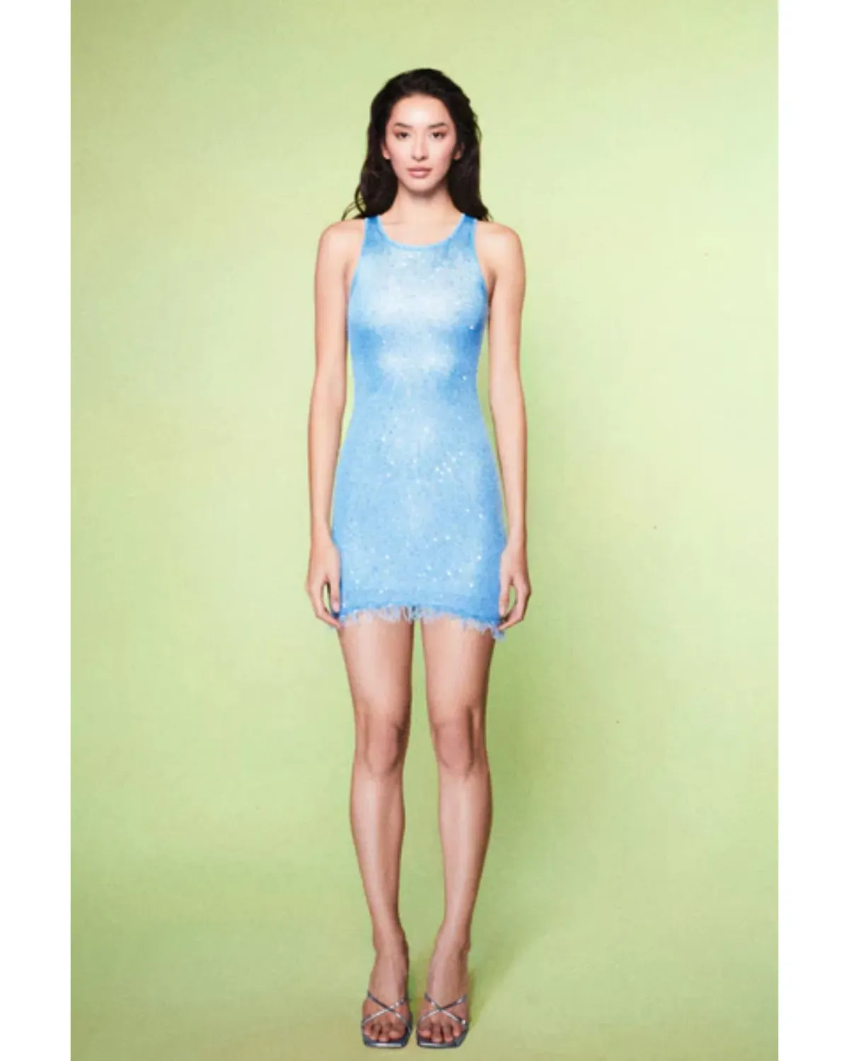 Asta Resort Natalia Mini Dress Baia Blue Sequin Size XS / AU 6 - Image 1