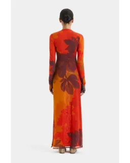 Sir The Label Libertine Cut Out Midi Dress Wren Print Size 1 / AU 8 for rent on The Volte - image 3