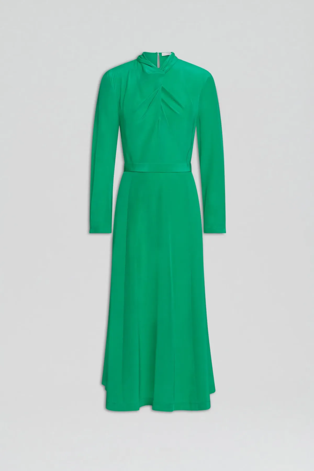 Scanlan Theodore Silk Drape Neck Dress Emerald Size 10 - Image 4