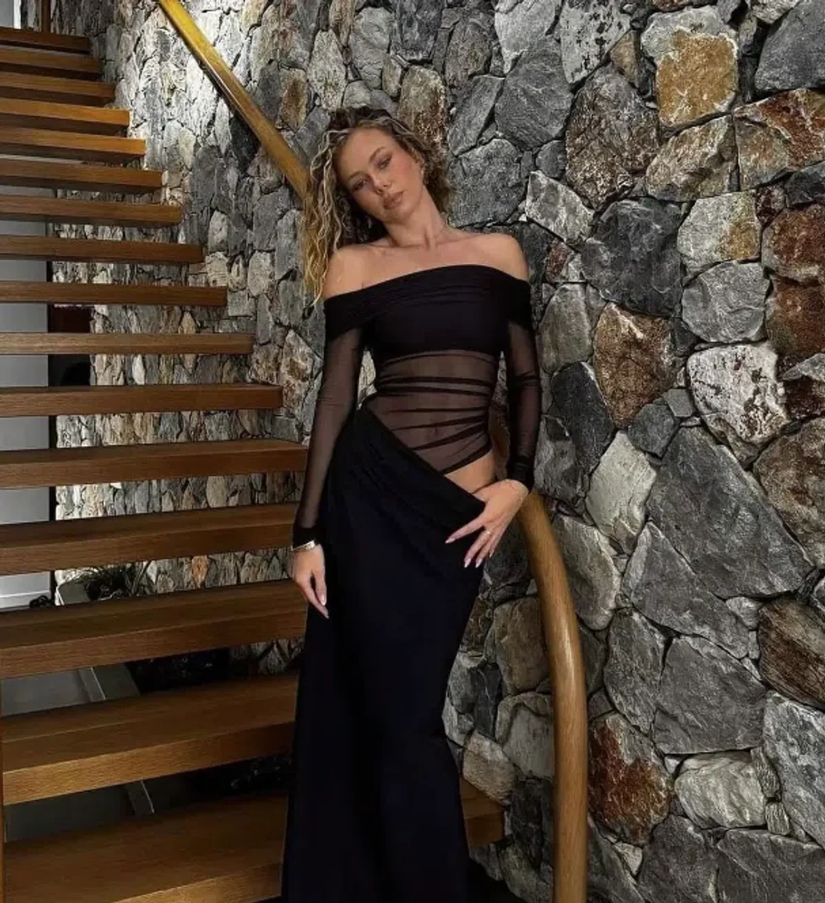 Benni Yasmin Off Shoulder Maxi Dress  - Image 4