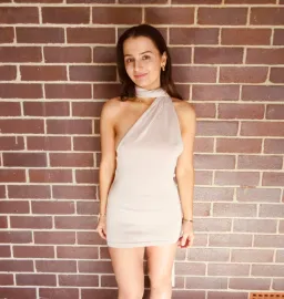 Aya Muse Bari Mini Dress Cream Size XS / AU 6 for rent on The Volte - image 1