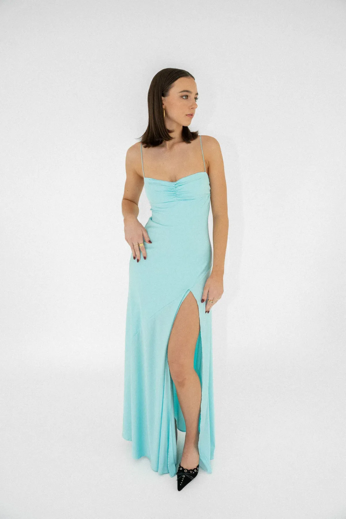 HNTR the Label Gaia Gown Aqua Size S / AU 8 - Image 1
