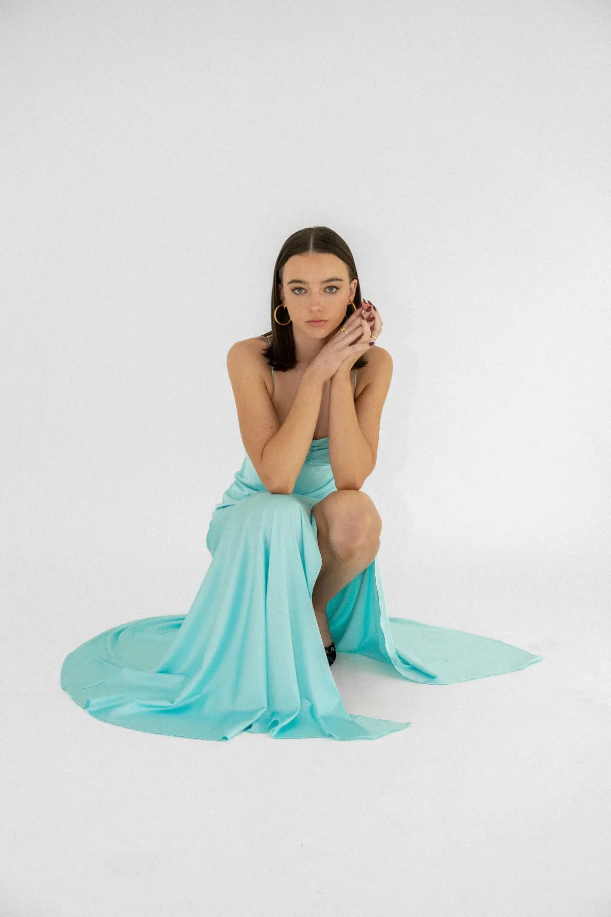 HNTR the Label Gaia Gown Aqua Size S / AU 8 - Image 2