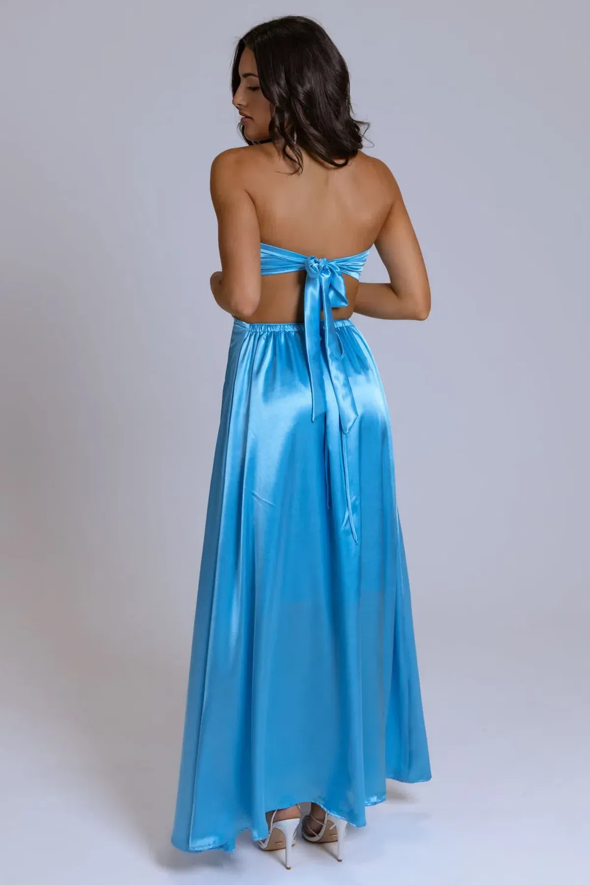 Lane + Sass Luna Dress Blue Size M/ AU 8 - Image 3