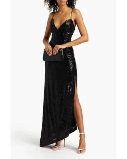 Retrofete Violet Sequined Maxi Dress in Black Size XS / AU 6 for rent on The Volte - image 1