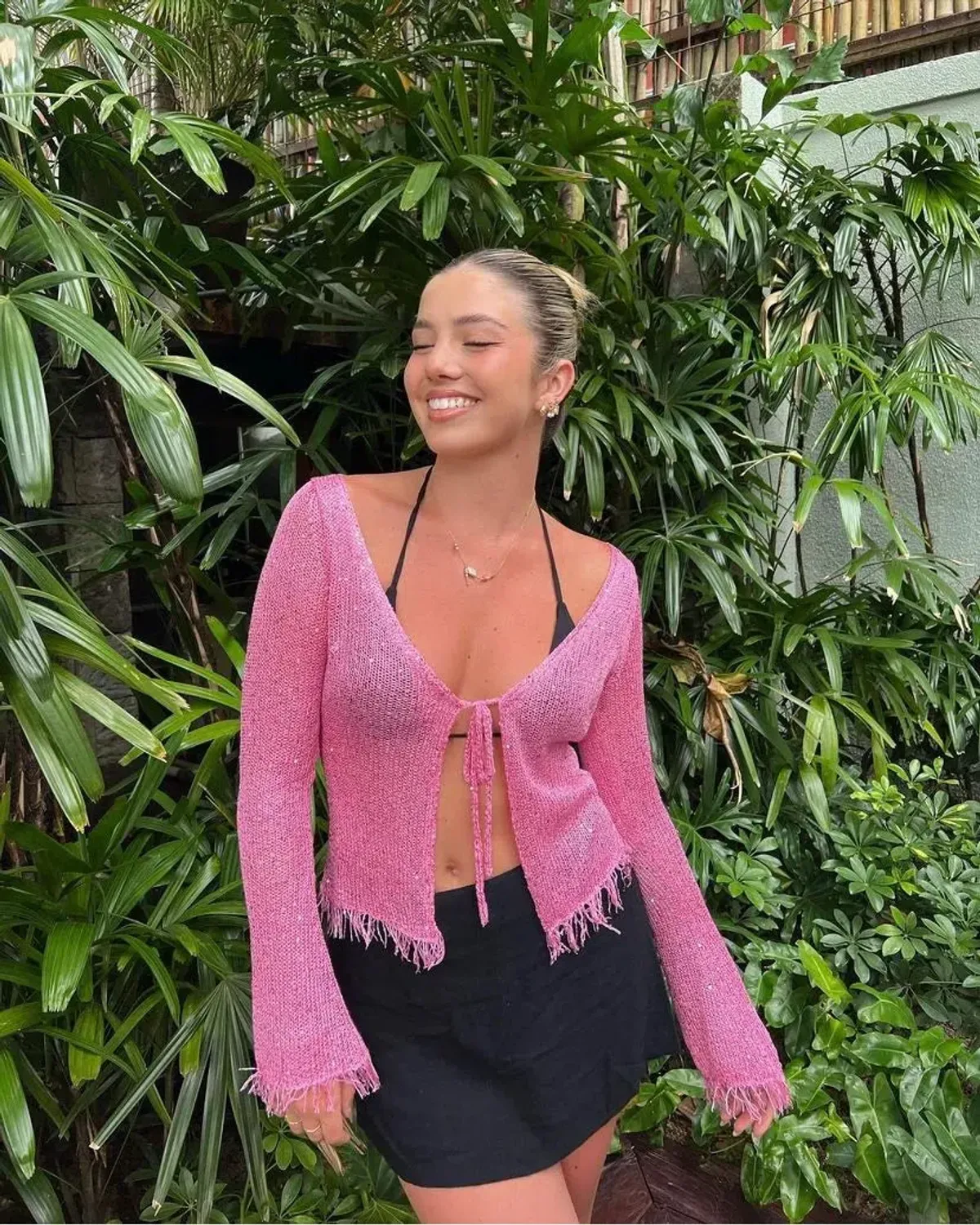 Sacha Cardigan in Azalea Sequin Size XS / AU 6 - Image 1