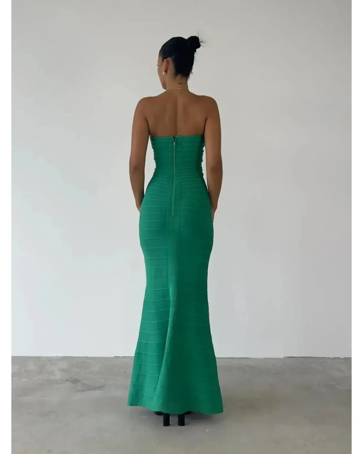Herve Leger Sara Gown Emerald Size XXS / AU 4 - Image 3