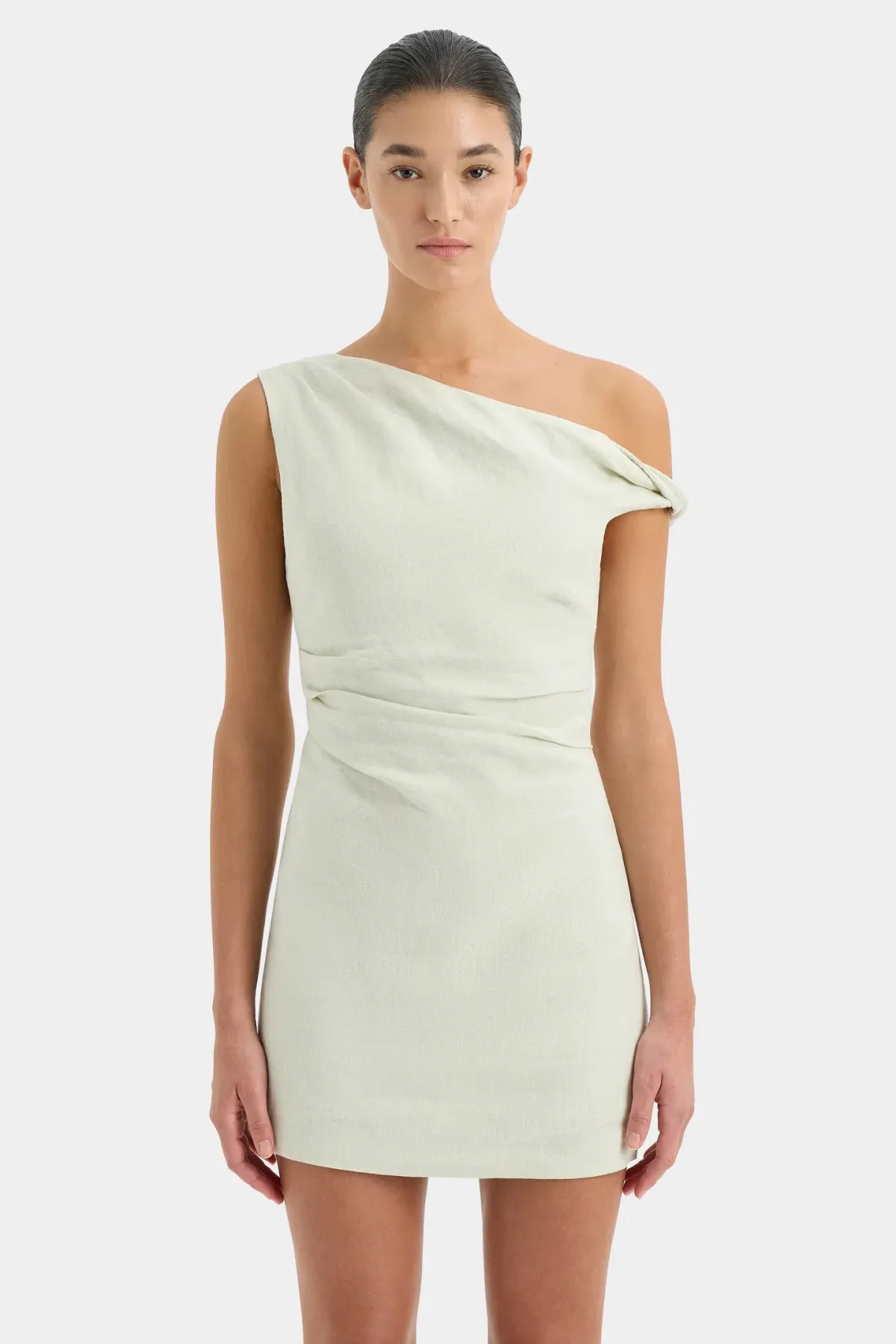 Sir The Label Iris Twist Mini Dress Light Sage Size 1 / AU 8 - Image 2