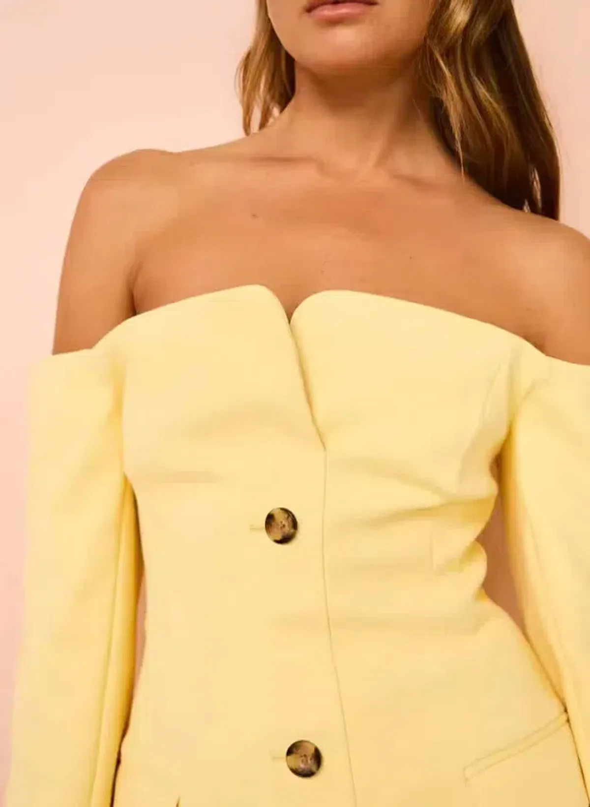 Sir The Label Sandrine Tailored Mini Dress Limone Size 0/Au 6  - Image 3