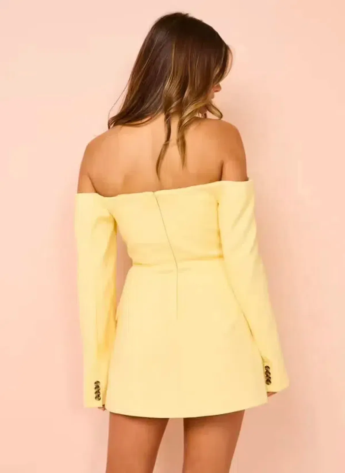 Sir The Label Sandrine Tailored Mini Dress Limone Size 0/Au 6  - Image 2