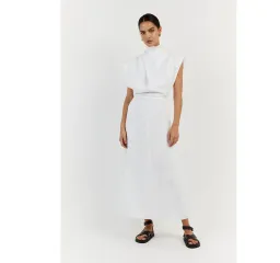 DISSH Alessi Linen Midi Dress White Size AU 8 for rent on The Volte - image 1