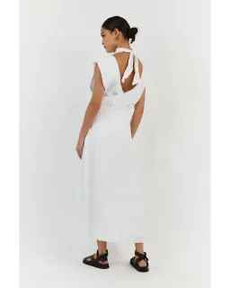 DISSH Alessi Linen Midi Dress White Size AU 8 for rent on The Volte - image 3
