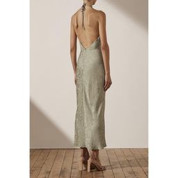 Shona Joy MIA HALTER RUCHED MIDI DRESS IN SAGE 10 for rent on The Volte - image 3