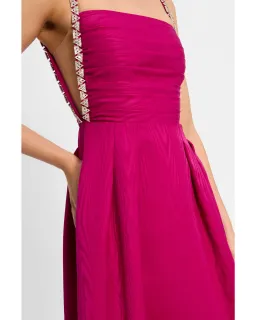 Rebecca Vallance Cynthia Midi Dress Fuchsia Size AU 10 for rent on The Volte - image 4