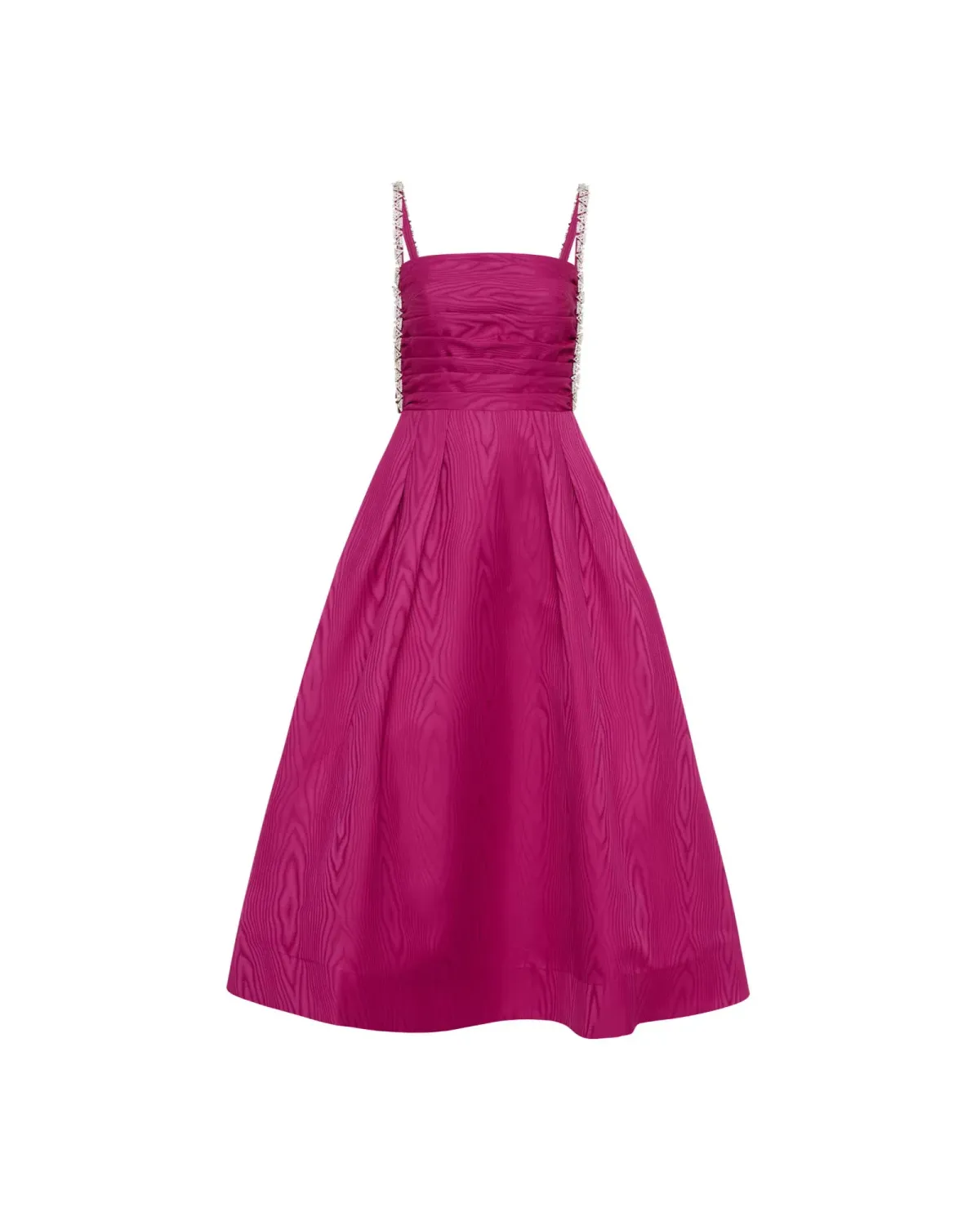 Rebecca Vallance Cynthia Midi Dress Fuchsia Size AU 10 - Image 5