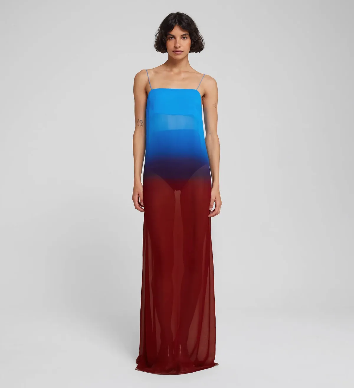 Rat & Boa Arabella Dress Blue/Burgundy Size S / AU 8 - Image 4