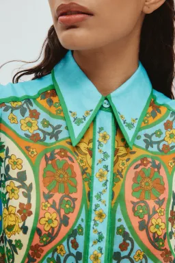 Alemais Sofie Midi Shirtdress Multi Size 14 for rent on The Volte - image 5