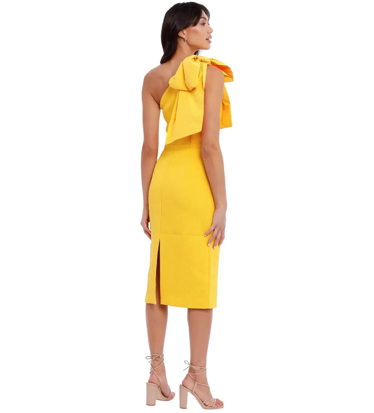 Rebecca Vallance Calla One Shoulder Dress Yellow Size 6  - Image 2