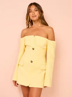 Sir the Label Sandrine Tailored Mini in Limone Size 10  for rent on The Volte - image 3