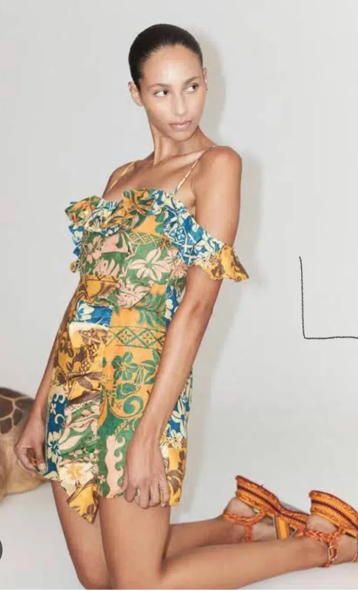 Alemais Archie Flounce Mini Dress Print Size 10 - Image 4