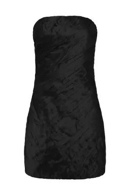 Aje Anima Ruched Mini Dress Black Size 6 for rent on The Volte - image 5