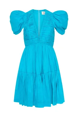Aje Severine Tiered Mini Dress Sky Blue Size 8 for rent on The Volte - image 3