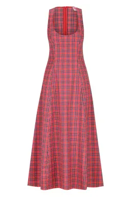 Katharina Lou The Annabel Maxi Dress in Red Tartan Size XL / AU 14 for rent on The Volte - image 9