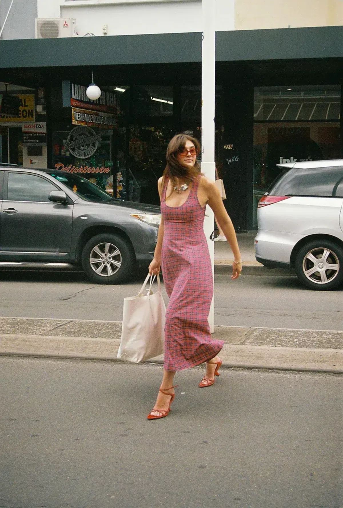 Katharina Lou The Annabel Maxi Dress in Red Tartan Size XL / AU 14 - Image 3