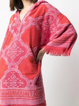 Zimmermann Poppy Fringed Terry Towel Mini Dress Red Pink Size 1 / AU 10  for rent on The Volte - image 2