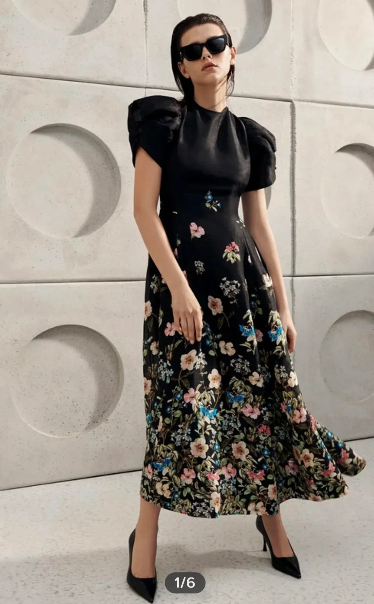 Limited Edition - Black Floral Maxi Dress Size 8 - Image 1