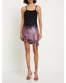 Giuseppe Di Morabito Embellished Viscose Mini Dress Lilac Pink Size AU 8  for rent on The Volte - image 1