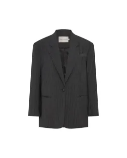 Camilla and Marc Brancusi Blazer and Mini Skirt Set Charcoal Pinstripe Size AU 8 for rent on The Volte - image 4
