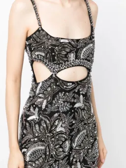 Rachel Gilbert Piper Embellished Gown Black/Silver Size AU 8 for rent on The Volte - image 2