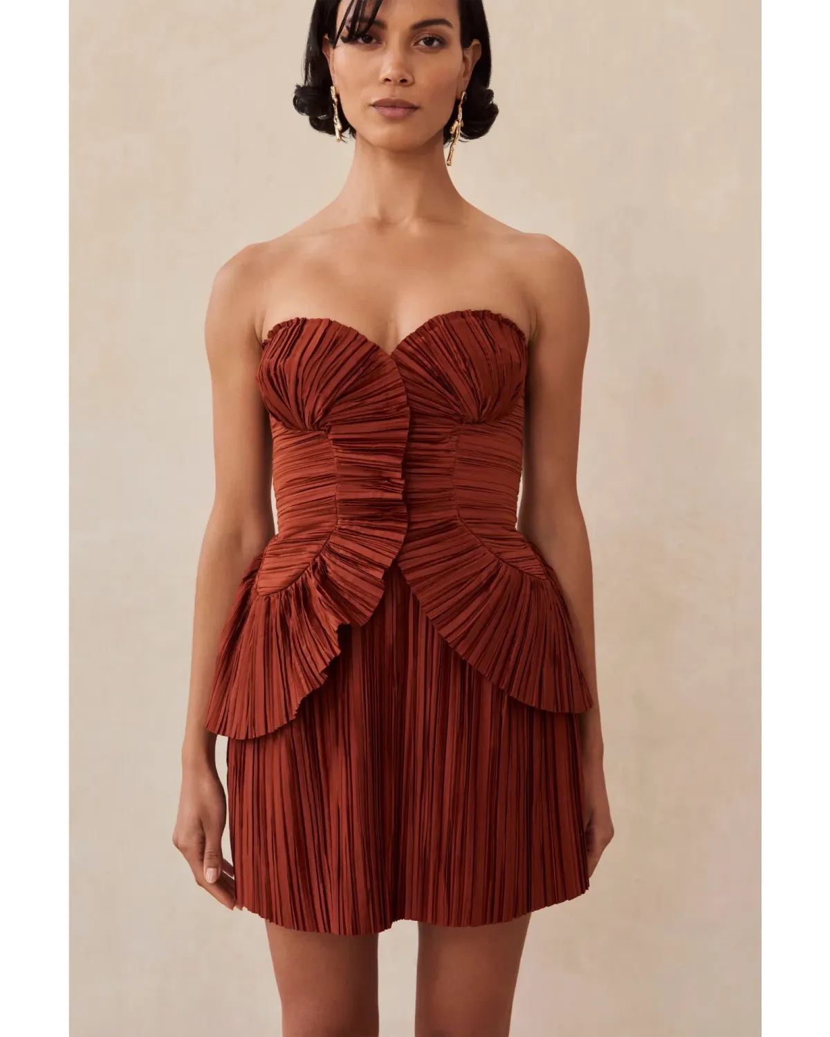 Cult Gaia Charlique Dress in Tannin Size AU 10 - Image 2