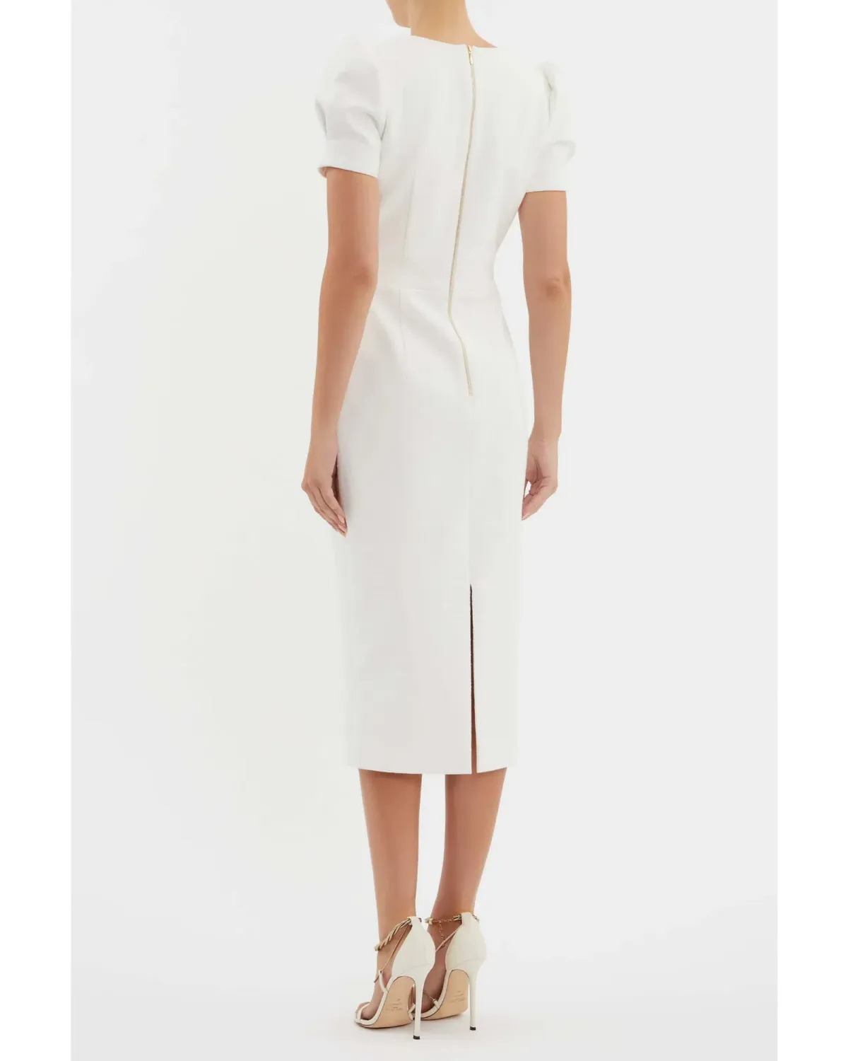 Rebecca Vallance Clarisse Midi Dress in Ivory Size AU 8 - Image 2