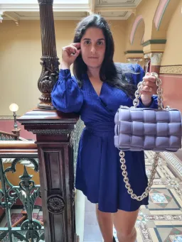 Bottega Veneta Chain Padded Cassette Bag Purple for rent on The Volte - image 3