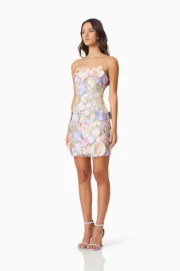 Elliatt Arabella Strapless Mini Dress Floral Size S / AU 8 for rent on The Volte - image 2