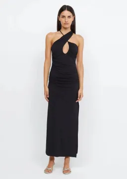 Bec & Bridge Montana Cross Over Midi Dress Black Size 8 for rent on The Volte - image 1