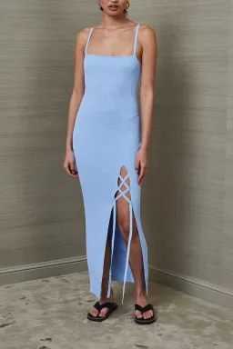 Bec & Bridge Lola Midi Dress Sky Blue Size 6 for rent on The Volte - image 1