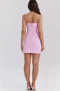 House of CB Naia Strapless Mini Dress Cotton Candy Pink Size 6 for rent on The Volte - image 3