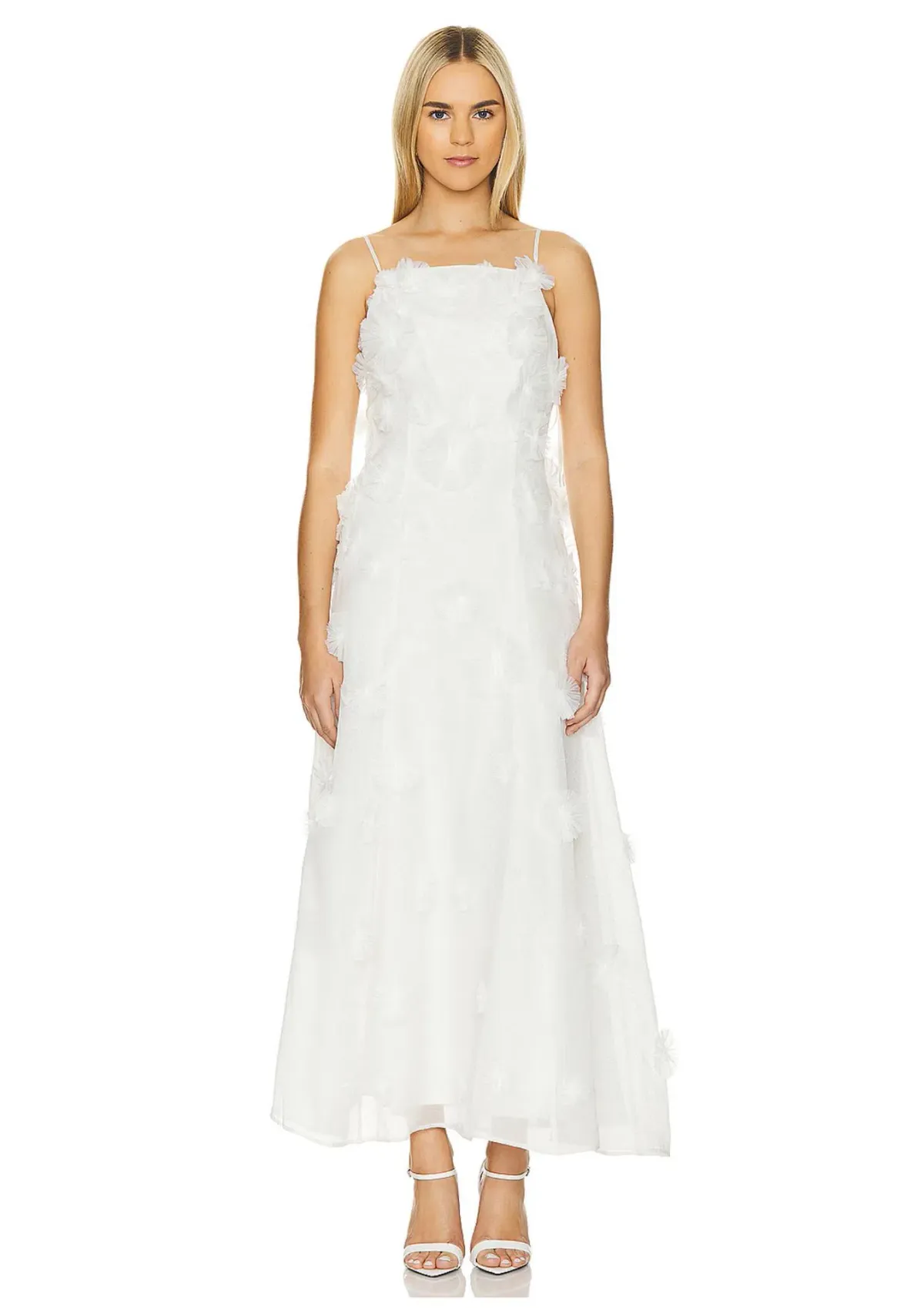 Rachel Gilbert Whitley Maxi Dress Ivory Size 8 - Image 1